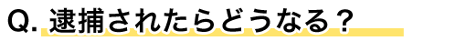 逮捕されたらどうなる?