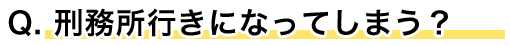 刑務所行きになってしまう?